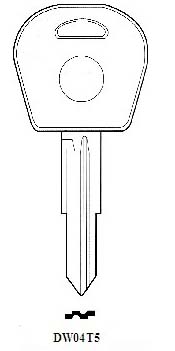 Transponder DW04T5 Hook 2587 - Keys/Transponder Pods