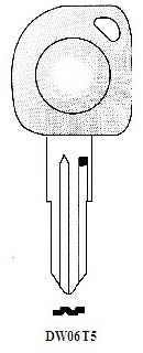 Transponder DWO6BT5 Hook 2988 & chip HK 2570 - Keys/Transponder Pods