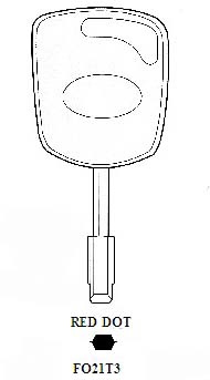 Transponder FO21T3 Hook 2523 & Chip 3097 - Keys/Transponder Pods