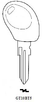 Transponder GT10BT5 Hook 2526 chip 2570 - Keys/Transponder Pods