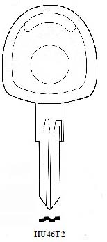 Transponder HU46T2 Hook 2533 & chip 2570 - Keys/Transponder Pods