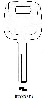 Transponder HU56RAT2 Hook 2539 & Chip 2570 - Keys/Transponder Pods