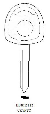 Hook 2612: Transponder HU87RT12 chip included