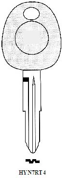 Hook 2615: Transponder HYN7RT4 chip included - Keys/Transponder Pods