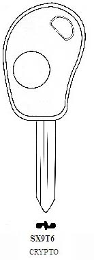 Hook 2646: Transponder SX9T6 chip included - Keys/Transponder Pods