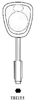 Hook 2649: Transponder TBE1T5 chip included - Keys/Transponder Pods