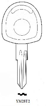 Transponder YM28T2 Hook 2568 chip 2570