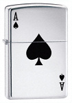 Zippo 24011 60001570 Lucky Ace, High Polish Chrome - Zippo/Zippo Lighters