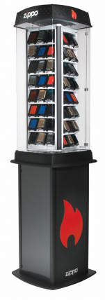 Zippo (142724) Illuminated Revolving Display with Floor Stand 96 Lighters 60001656 - Zippo/Zippo Displays