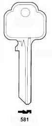 Hook 2397: Union 581 Security Blanks 6 Pin UN581L UN-35i - Keys/Security Keys