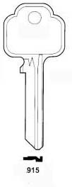 Hook 2416: Union 915 Security Blanks 6 Pin - Keys/Security Keys