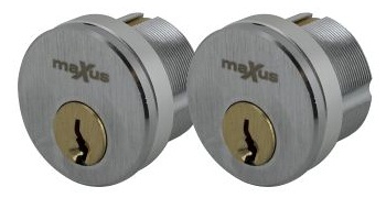 Maxus Dual Finish MX-DRM Screw In Cylinder - Pair - Locks & Security Products/Rim Cylinder Locks