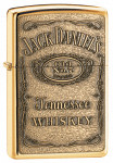 Zippo 254BJD428 Jack Daniels emblem high polished brass 60001212 - Zippo/Zippo Lighters