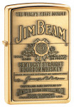 Zippo 254BJB929 Jim Beam label brass emblem - Zippo/Zippo Lighters