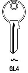 Hook 7217: S = GL4.... E = GO4R JMA GLO-11 - Keys/Cylinder Keys- Specialist