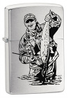 Zippo 60001753 (200FISH3) Fisherman, Brushed Chrome - Zippo/Zippo Lighters