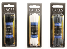 Shoe String 120cm Oval Blister Pack Laces (6 pair) - Shoe Care Products/Shoe String Laces