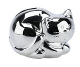 R9991 Kitten Money Bank Silver Plated