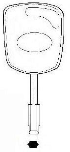 Hook 2523: TP00FO-6P empty transponder=HD UP006 3D= FOKC9G KMP029 - Keys/Transponder Pods