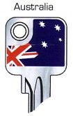 Hook 12714: JMA Flag Keys Australia U6D - Keys/Fun Keys