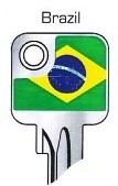 Hook 12715: JMA Flag Keys Brazil U6D - Keys/Fun Keys