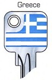 Hook 12722: JMA Flag Keys Greece U6D - Keys/Fun Keys