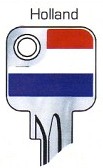 Hook 12723: JMA Flag Keys Holland U6D - Keys/Fun Keys