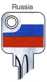 Hook 12737: JMA Flag Keys Russia U6D - Keys/Fun Keys