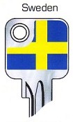 Hook 12741: JMA Flag Keys Sweden U6D - Keys/Fun Keys