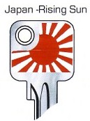 Hook 12729: JMA Flag Keys Japan Rising Sun U6D - Keys/Fun Keys