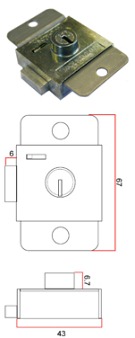 Hook 5378 ZA Locker Lock SL033 - Locks & Security Products/Security Locks