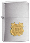 Zippo 280CG Coast Guard Emblem Brushed Chrome - Zippo/Zippo Lighters