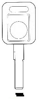 Hook 2540: TP00HU-HAAP... empty transponder audi head - Keys/Transponder Pods