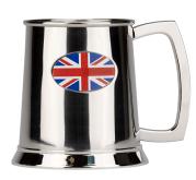 R8333 Stainless Steel Tankard Union Jack Flag