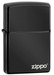 Zippo 24756ZL 60001246 EBONY with ZIPPO LOGO - Zippo/Zippo Lighters