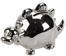 R9902 Dinosaur Money Bank Silver Plated