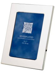 R9331 5 x 7 Heavy Plain Picture Frame Silver Plated