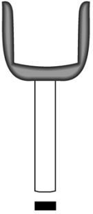 Hook 3044: CV077 SUB1U - Keys/Transponder Horseshoe Blades