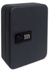 KC20C 20 Hook Combination Key Cabinet Black