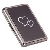 R6882 Satin Card Holder with 2 Heart