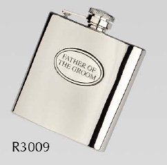 R3009 Langdale Father of the Groom Flask 6oz Stainless Steel - Engravable & Gifts/Wedding Gifts
