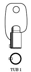 Hook 3188: TUB1 Tubular Key - Keys/Tubular Keys