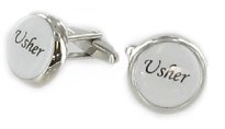 CL03 Cufflinks Usher - Engravable & Gifts/Wedding Gifts