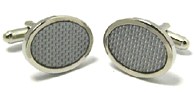 CL39 Cuff Links Carbon Fibre Oval