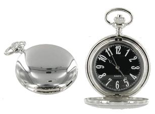 PWF14 Pocket Watch Full Hunter Black Dial