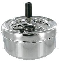 AS10 Steel Ashtray 13cm Press Down Ashtray