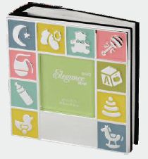 R9881Silver Plated Enamel Effect Photo Album