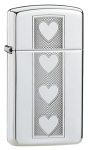 Zippo 28476 Hearts Slim Chrome - Zippo/Zippo Lighters