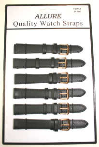 Allure Watch Straps Black (Card 6) 1001A