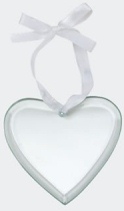 R6668 Glass Heart Tree Decoration - Engravable & Gifts/Glassware